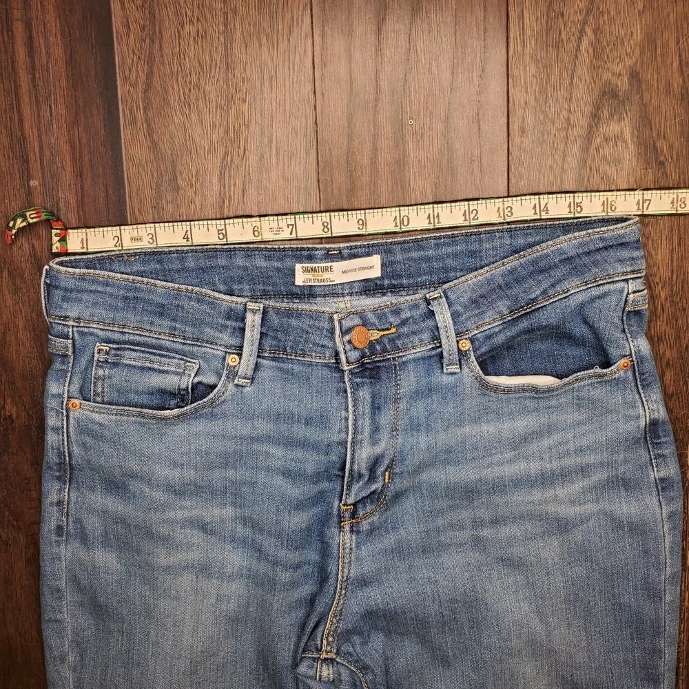 Levi's Signature Gold Mid-rise Straight Men's 31x34 Classic Blue Jeans Med-wash